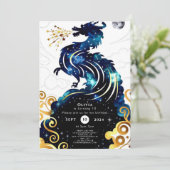 Invitation Anniversaire du dragon radieux magique (Debout devant)