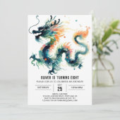 Invitation Anniversaire du dragon rugissant (Debout devant)