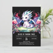 Invitation Anniversaire du dragon sauvage moderne (Debout devant)