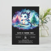 Invitation Anniversaire du dragon sauvage simple (Debout devant)