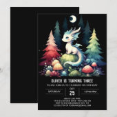 Invitation Anniversaire du dragon sur mesure (Devant / Derrière)