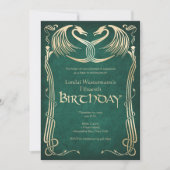 Invitation Anniversaire du dragon viking celtique (Devant)