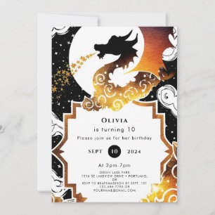 Invitation Anniversaire du Dragon Whimsical