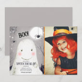 Invitation Anniversaire du fantôme d'Halloween Spooktacular (Devant / Derrière)