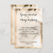 Invitation Anniversaire du feuillage ombragé (Devant / Derrière)