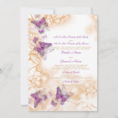 Invitation Anniversaire du fiançailles mariage violet (Dos)