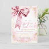 Invitation Anniversaire du flocon de neige de l'hiver de la B (Debout devant)