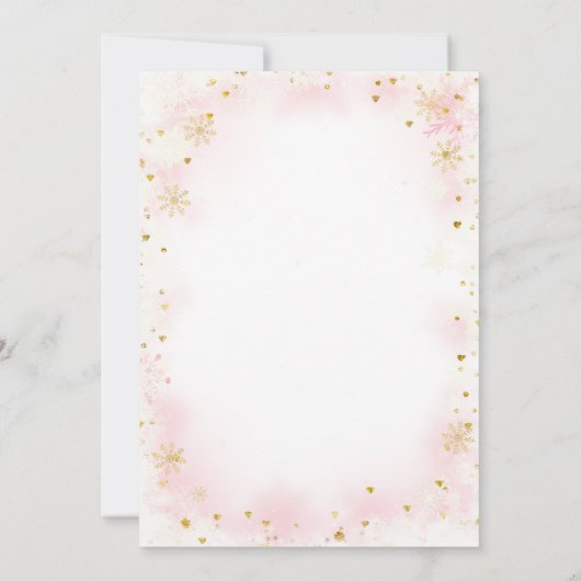 Invitation Anniversaire du flocon de neige de l'hiver de la B (Dos)