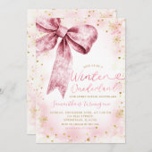 Invitation Anniversaire du flocon de neige de l'hiver de la B (Devant / Derrière)