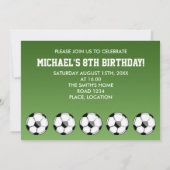 Invitation Anniversaire du football (Dos)