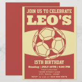 Invitation Anniversaire du football des années 80 (Devant / Derrière)