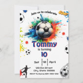 Invitation Anniversaire du football - Objectif du football An (Devant)