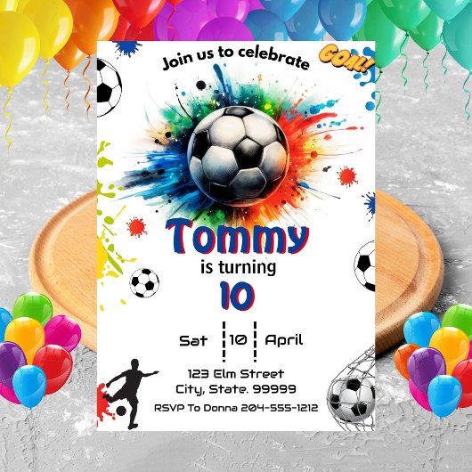 Invitation Anniversaire du football - Objectif du football An