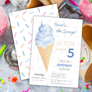 Invitation Anniversaire du garçon à la crème glacée
