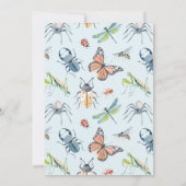 Invitation Anniversaire du garçon de l'insecte des bogues (Dos)