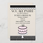 Invitation Anniversaire du gâteau Classka Dot (Devant / Derrière)