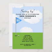 Invitation Anniversaire Du Golf À Thème (Devant)