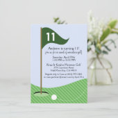 Invitation Anniversaire du golf miniature Hunter Green Let's (Debout devant)