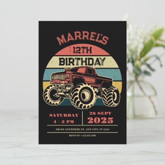 Invitation Anniversaire du gros camion (Debout devant)