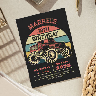 Invitation Anniversaire du gros camion