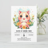 Invitation Anniversaire du hamster enchanté pour enfants (Debout devant)