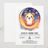 Invitation Anniversaire du Hamster numérique enchanté (Devant / Derrière)