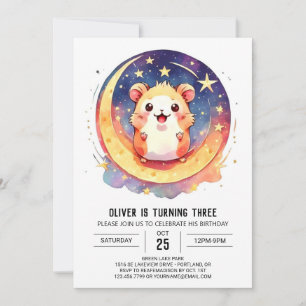 Invitation Anniversaire du Hamster numérique enchanté