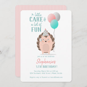 Invitation Anniversaire du Hérisson mignon