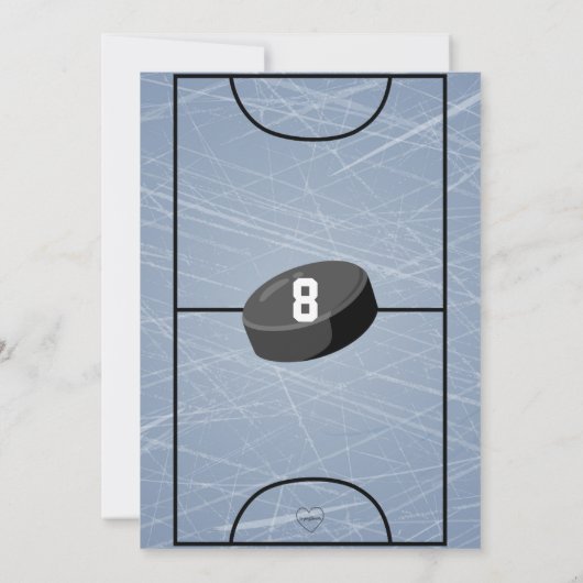 Invitation Anniversaire du hockey sur dentelle (Dos)