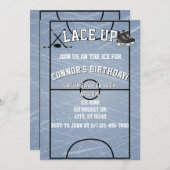 Invitation Anniversaire du hockey sur dentelle (Devant / Derrière)