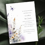 Invitation Anniversaire du Jardin des papillons Lilac Fleur s<br><div class="desc">Si vous avez besoin d'un autre produit correspondant ou de la personnalisation,  veuillez envoyer un message via Zazzle.</div>