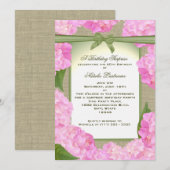 Invitation Anniversaire du Jardin Rose Hydrangea (Devant / Derrière)