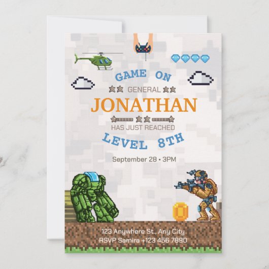 Invitation anniversaire du jeu vidéo (Devant)
