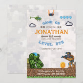 Invitation anniversaire du jeu vidéo (Devant / Derrière)