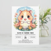 Invitation Anniversaire du joli hamster numérique (Debout devant)