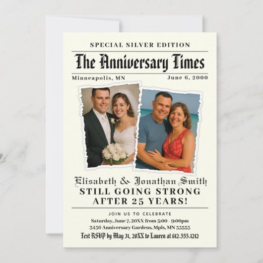 Invitation Anniversaire du journal (Devant)