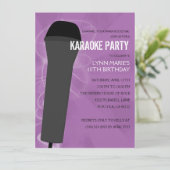 Invitation Anniversaire du karaoké Purple Rock Out (Debout devant)