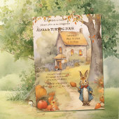 Invitation Anniversaire du lapin mignon d'automne