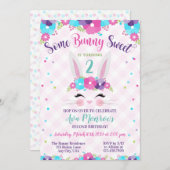 Invitation Anniversaire Du Lapin, Un Peu De Lapin Doux, N'Imp (Devant / Derrière)