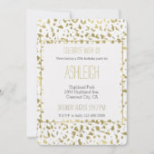 Invitation Anniversaire du léopard d'or blanc (Devant)