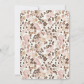 Invitation Anniversaire du léopard rose Brown (Dos)