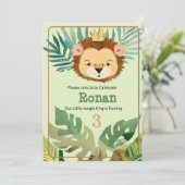 Invitation Anniversaire du lion de la Petite Jungle (Debout devant)