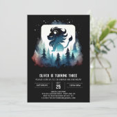 Invitation Anniversaire du lion doux moderne (Debout devant)