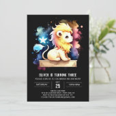Invitation Anniversaire du lion enchanté (Debout devant)