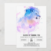 Invitation Anniversaire du lion enchanté (Devant / Derrière)