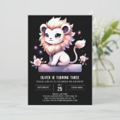 Invitation Anniversaire du lion magique moderne (Debout devant)