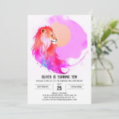 Invitation Anniversaire du Lion Pastel Enchanted (Debout devant)