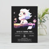 Invitation Anniversaire du lion Whimsical (Debout devant)