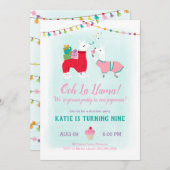 Invitation Anniversaire du Llama Swood (Devant / Derrière)