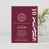 Invitation Anniversaire du logo de l'entreprise Bourgogne (Debout devant)